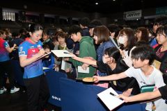 卓球Ｔリーグ女子・木下アビエル（ＡＫ）―トップおとめピンポンズ名古屋戦（金野和彦撮影）