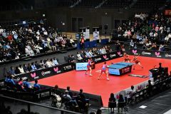 卓球Ｔリーグ女子・木下アビエル（ＡＫ）―トップおとめピンポンズ名古屋戦（金野和彦撮影）