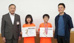 「道大会で自己新うれしい」　豊頃陸上少年団の２人が教育長に結果報告