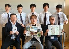 池田高生が「町ぶらマップ」制作　関係者に寄贈