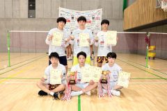 木村・竹村組（帯大谷）Ｖ　木村は単複２冠　道バドミントン選手権高校の部
