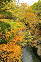 渓谷美と紅葉が訪れる人を魅了する歴舟川上流の「坂下仙境」（２０１２年）