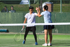 帯柏葉男女、帯大谷女子、帯緑陽男子がベスト１６入り　全国選抜高校テニス道地区予選 10
