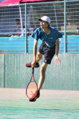 帯柏葉男女、帯大谷女子、帯緑陽男子がベスト１６入り　全国選抜高校テニス道地区予選 18