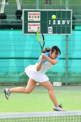 帯柏葉男女、帯大谷女子、帯緑陽男子がベスト１６入り　全国選抜高校テニス道地区予選 40