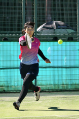 【女子団体戦２回戦・帯柏葉―北星学園女子中高】相手の速球に食らいつく帯柏葉の田村葵
