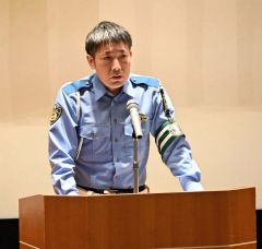 「減速と安全確認の徹底を」と呼び掛けた高谷交通１課長