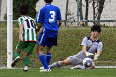 【１回戦・帯柏葉―北照】後半、相手シュートを防ぐ帯柏葉のＧＫ日置颯太