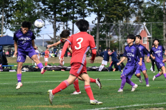 【１回戦・帯大谷―札幌山の手】後半、コーナーキックを頭で合わせた帯大谷のＭＦ西谷柊大（１０）