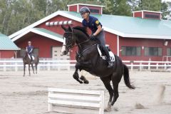 馬術ショーを行う畜大馬術部（助川かおる通信員撮影）