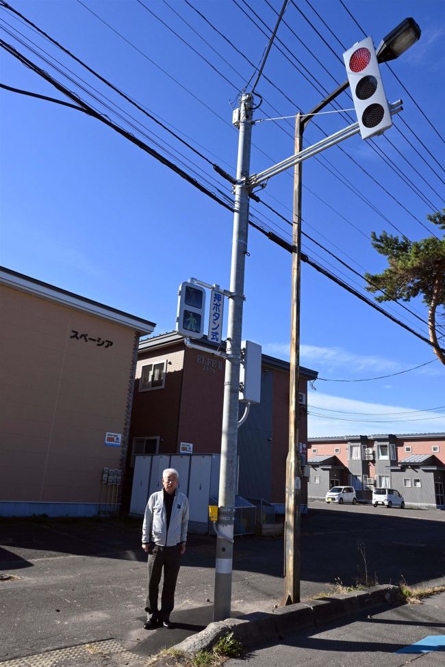 【写真】ひき逃げ現場の横断歩道に押ボタン式信号機設置　音更