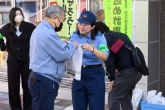 特殊詐欺の被害防止を訴えた街頭啓発