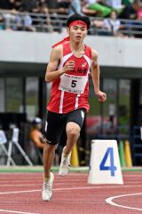 【Ｕ１８男子８００メートル・予選２組】１分５５秒２１で組７位に終わった山田和生（帯柏葉高）