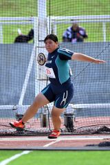 【Ｕ１６女子円盤投げ・決勝】自己ベストを更新する３７メートル４８を投げ３位入賞の佐藤希夢（幕別清陵高）