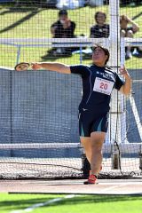【Ｕ１６女子円盤投げ・決勝】自己ベストを更新する３７メートル４８を投げ３位入賞の佐藤希夢（幕別清陵高）