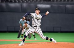 【決勝・白樺学園―北照】準決勝に続き、先発で登板した白樺学園のエース玉手瑛斗