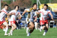 ラグビーリーグの魅力を伝えた広尾町での国際親善試合「日本対ニウエ」戦（石原秀樹通信員撮影）