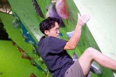 オープン男子で優勝した越智さん(The Climbing Worms提供)