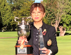 女子選手権で４年ぶり２度目の優勝を飾った木村芳
