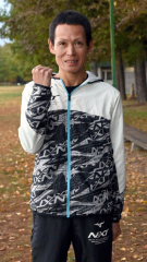 「沿道の応援が多いのがフードバレーとかちマラソンの特徴。緊張と不安もあるけど楽しみ」と意気込む福島さん