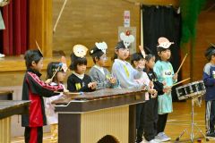 帯広森の里小学校で学習発表会（金野和彦撮影）