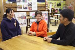 上士幌の印象について話す（左から）谷口さん、渡部さん、持田さん