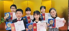 幼児から小学２年生の部の入賞者（同教室提供）