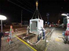 無電柱化工事が進む木野大通（帯広開発建設部提供）