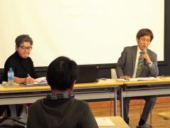吉田教授（左）と斎藤氏の対談
