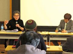 吉田教授（左）と斎藤氏の対談