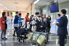 エアロＫ仁川線が就航　とかち帯広空港で歓迎セレモニー