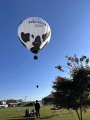 上士幌の街並み熱気球から　道の駅で日曜に体験搭乗