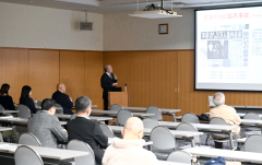 防災の専門家の基調講演が行われた防災フォーラム