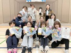 女子フリーの部の上位入賞チーム