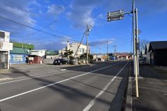 愛国駅へと続く愛国停車場線