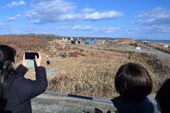 建設が進むロケット発射場「ＬＣ１」（須貝拓也撮影）