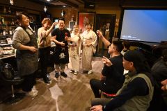 サンタドリームＹＯＵ再開１周年で開催された「出張日本酒の集い」