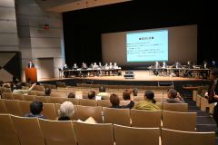 泊原発説明会の様子。住民らから意見や要望が相次いだ