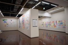 子どもがかいた家族の似顔絵や書道展 合同で写真の公募なども 3