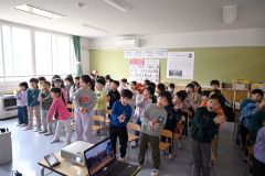 開拓姉妹都市・松崎町の幼稚園とオンラインで交流　帯広の森幼稚園 4