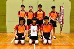 男子学校対抗で優勝した帯工業