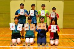 女子個人戦（シングルス・ダブルス）の入賞選手