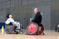 車いすラグビーの体験会