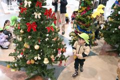 園児が飾り付けを施したクリスマスツリー（須貝拓也撮影）