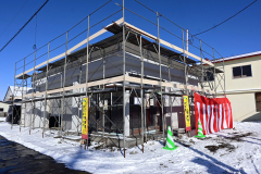 リノベーションが進むヤマジョウの旧スタンド跡の建物