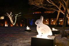 北海道ホテルのイルミネーション(金野和彦撮影)