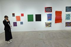 作品を解説する杉本代表理事