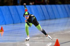 【スプリント女子500メートル1回目】鍛えた足腰でさっそうと滑る帯農の今井千陽