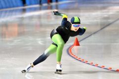 【スプリント女子1000メートル1回目】鍛えた足腰でさっそうと滑る帯農の今井千陽