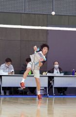 男子シングルス準優勝の松田健翔